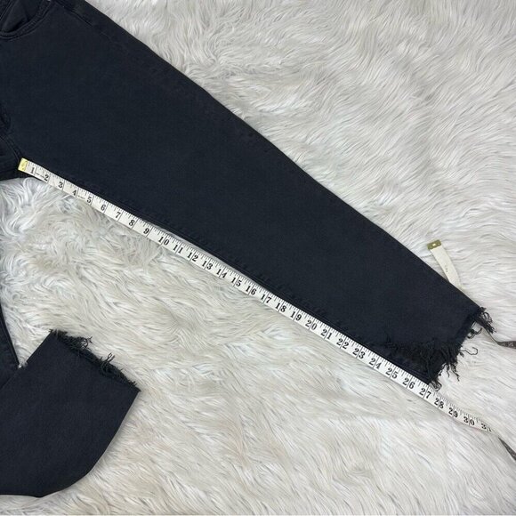 Agolde Women's Black Toni Mid-Rise Skinny Raw‎ Hem Designer Jeans W32-34/L27 - Picture 11 of 12